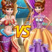 Anna Mermaid Vs Princess