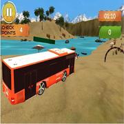 Beach Bus Driving : Water Surface Bus Game