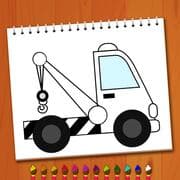 Coloring Book Excavator Trucks