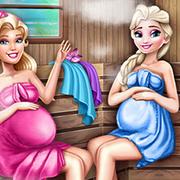 Cute Mommies Pregnant Sauna