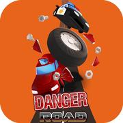 Danger Road Car Racing Game 2D