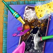 Dotted Girl Broken Phone