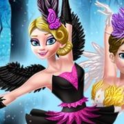 Ellie And Annie Black Swan And White Swa