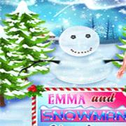 Emma And Snowman Christmas