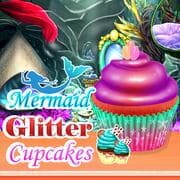 Mermaid Glitter Cupcakes