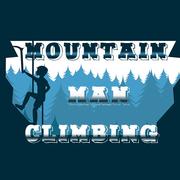 Mountain Man Climbing